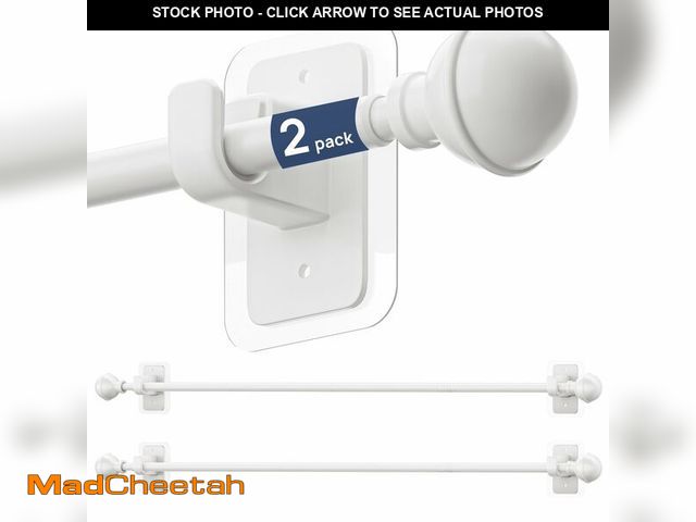 Lot 74-13949479 - ENJOYBASICS 2 Pack No Drill Curtain Rods for Window 28 to 60 Inches, 5/8 Inch Diameter Renter Friend...