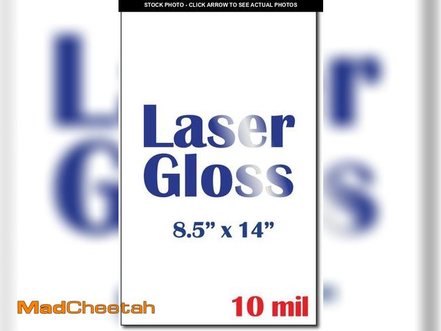 Lot 74-11545808 - 8 1/2" x 14" Legal Size Glossy Cardstock for Laser Printers - 50 Sheets - Premium 80lb Cover 10 Mil ...