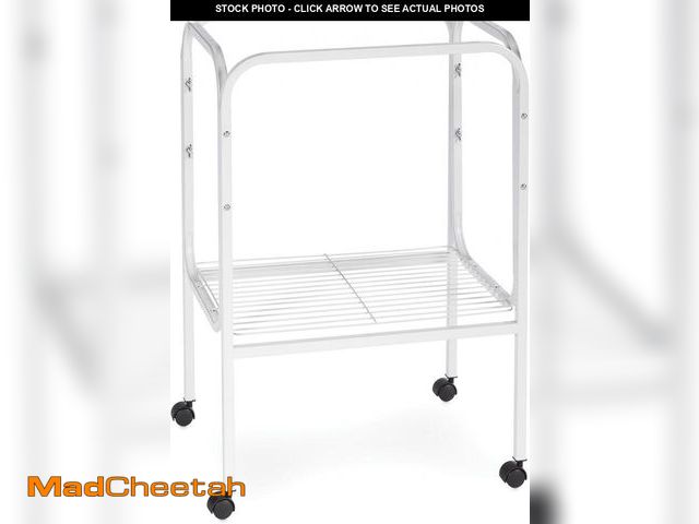 Lot 74-12367739 - Prevue Pet Products Bird Cage Stand with Shelf, White - UNUSED