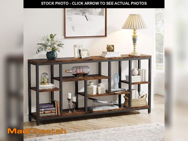 Lot 74-12162534 - Tribesigns Console Sofa Table, 70.9 inch Extra Long Table Behind Couch with Storage Shelves, 3-Tier ...