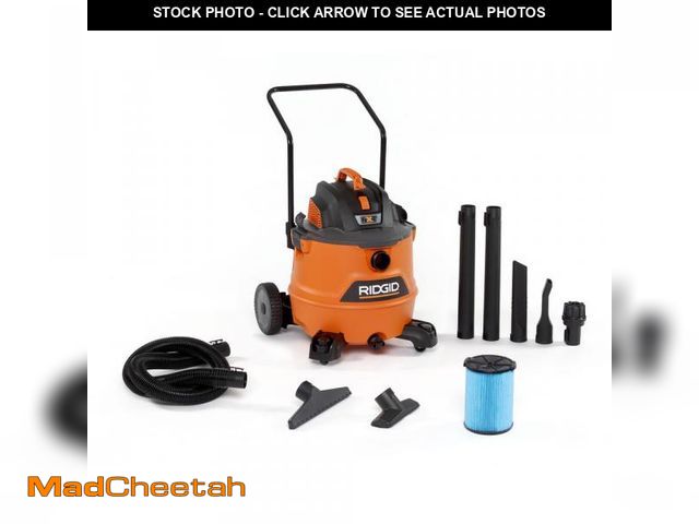 Lot 74-12187969 - 16 Gallon 6.5 Peak HP NXT Shop Vacuum Wet Dry Vac with Cart, Fine Dust Filter, Locking Hose and Acce...