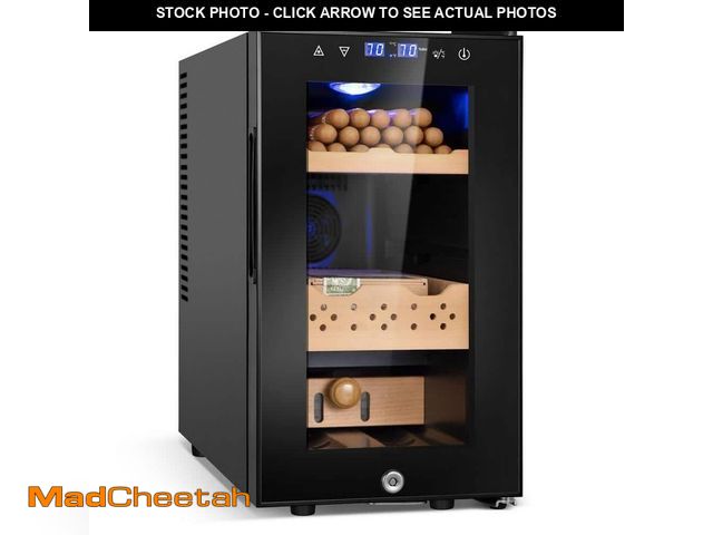 Lot 74-12558205 - Velivi 10.24 in. 25L Single Zone Electric Humidor, 170-Counts Cigar Humidor Cabinet, Beverage and Wi...