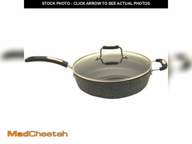 Lot 74-12544392 - Starfrit The Rock Classic 11" (28cm) Non-Stick Deep Fry Pan with Helper Handle - Durable Forged Alum...