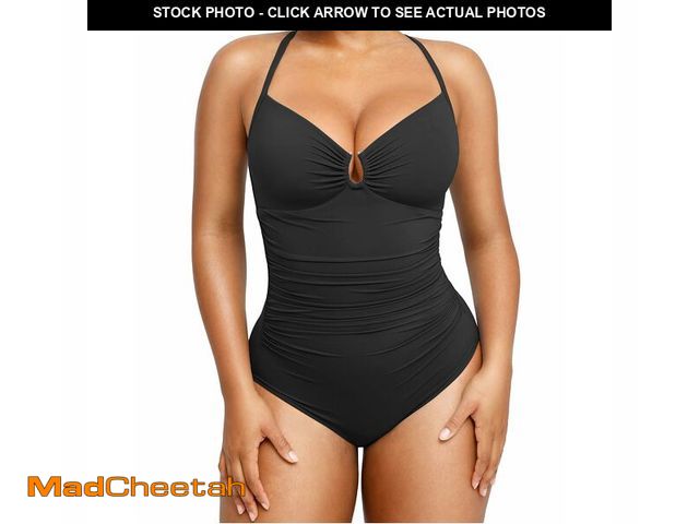 Lot 74-14480685 - SHAPELLX Womens Swimsuits Tummy Control Bathing Suit Slimming One Piece U-Ring Shapewear Shaping Swi...