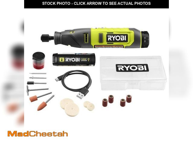 Lot 74-13061979 - RYOBI USB Lithium Rotary Tool Kit with 2.0 Ah USB Lithium Battery and Charging Cable - UNUSED