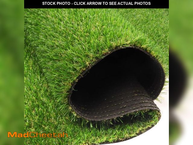 Lot 74-12408349 - Heyroll Artificial Turf Grass Indoor Outdoor 7 ft x 15 ft, 0.8 inch Realistic Synthetic Fake Grass, ...