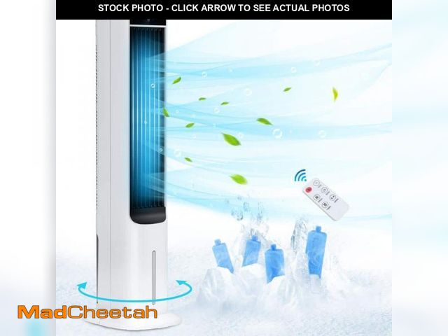 Lot 74-12255605 - Lifeplus 588 CFM Evaporative Air Cooler Tower Fan Portable Air Conditioners Indoor 3 Speed w/Humidif...