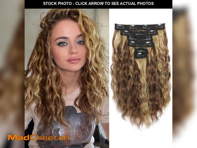 Lot 74-11558083 - TYQ Hair Extensions 6PCS Curly Clip In Hair Extensions 12" Short Curly Wavy Brown hair extensions In...