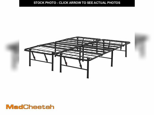 Lot 74-12686071 - Mainstays 14" High Quad Fold Steel Platform Bed Frame, Queen - UNUSED