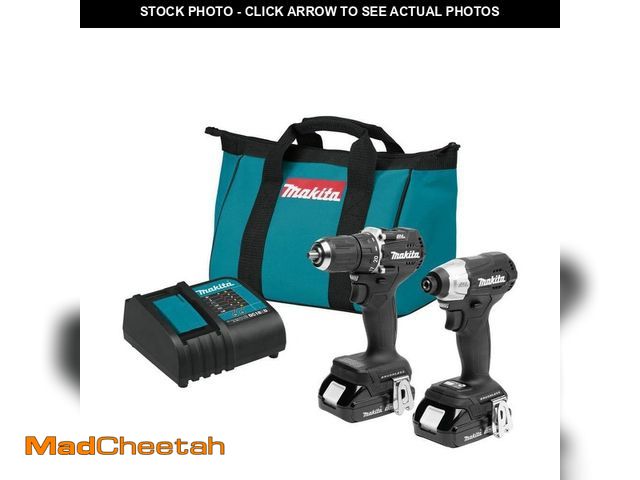 Lot 74-14256345 - Makita 18V LXT Sub-Compact Lithium-Ion Brushless Cordless 2-piece Combo Kit (Driver-Drill/Impact Dri...