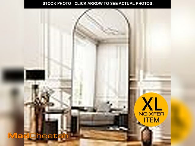 Lot 74-12570814 - Easly Arched Full-Length Mirror, 36"x78" Arched Floor Mirror with Stand, Wall-Mounted for Bathroom, ...