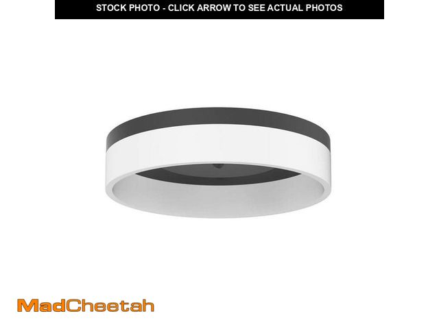 Lot 74-12691495 - *DIRTY/MISSING HARDWARE* Home Decorators Collection 13.80 in. Black LED Flush Mount *DIRTY/MISSING H...