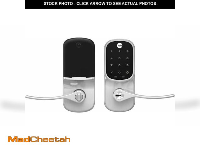 Lot 74-14307617 - Yale Assure Lever Entry Door Lock with Wi-Fi Connected Touchscreen, Satin Nickel Smart Keypad Door L...