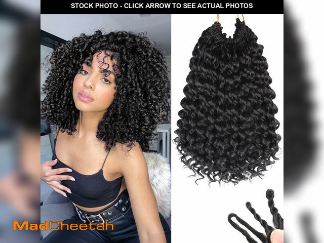Lot 74-14204989 - 120 Strands Curly Crochet Hair Gogo Curl Pure Protein Fiber Close to Human Hair 10 Inch Pre looped D...