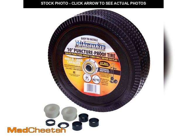 Lot 74-12464417 - *SEE DETAILS* Milwaukee 10 in. Flat Free Wheel Part *SEE DETAILS*  - USED