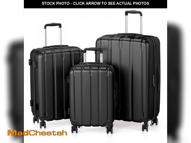 Lot 74-12511945 - Ktaxon 3-Piece Hardshell Luggage Set Lightweight ABS+PC Carry On Suitcase with TSA Lock, 360Â° Spinn...