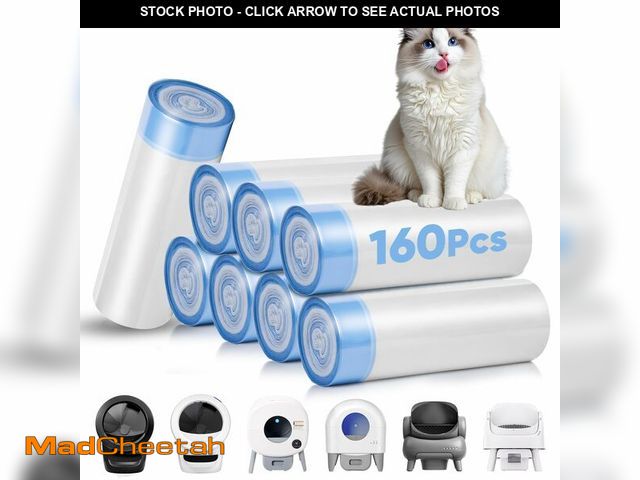 Lot 74-12708161 - 160 Count Cat Litter Box Liners Compatible with Litter Robot 3 &amp; 4, Cat Litter Liners for Automa...