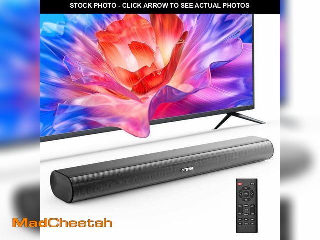 Lot 74-14260542 - 2.0 CH Sound Bar for Smart TV - 60W Dual Full-Range Speakers Surround Sound System - 22" Powerful TV...