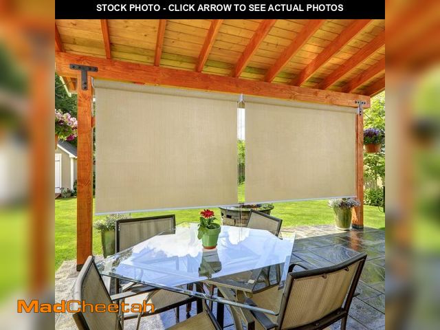 Lot 74-12158569 - Vocray Outdoor Roller Shade for Patio, 7.5'W X 8'L Patio Blinds, Sun Shades Screen Roll Up Waterproo...
