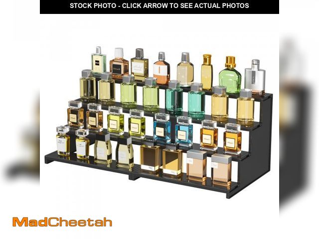 Lot 74-11552775 - Lifewit Plastic 12 Inch Dark Cologne Stand, Step Perfume Organizer,Versatile Display Stand Shelf for...