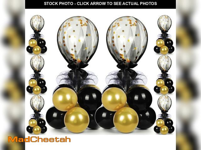 Lot 74-12969766 - BBTO 8 Set Table Centerpieces Balloons Stand Kit, 80 Pcs Latex Balloons and Table Stand Holder with ...