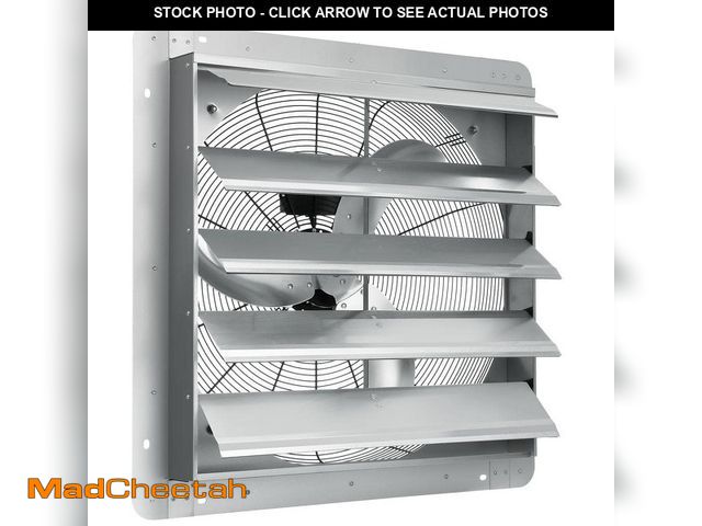 Lot 74-14073815 - VEVOR 24 in. Shutter Exhaust Fan High-Speed 3320 CFM Aluminum Wall Mount Attic Fan, Wall Fan with Ve...