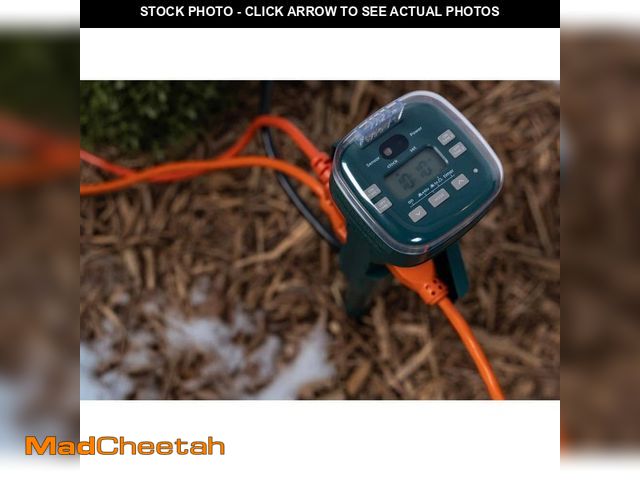 Lot 74-14362543 - UltraPro Outdoor Digital Stake Timer, 6 Grounded Outlets, 2 Custom On/Off Times, 19in Cord 4 pc Tray...