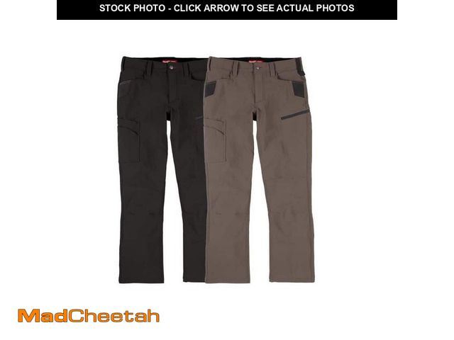 Lot 74-13778726 - Milwaukee Men's 34 in. x 32 in. Black and Brown FREEFLEX Tech Work Pants with 7 Pockets (2-Pack) - U...