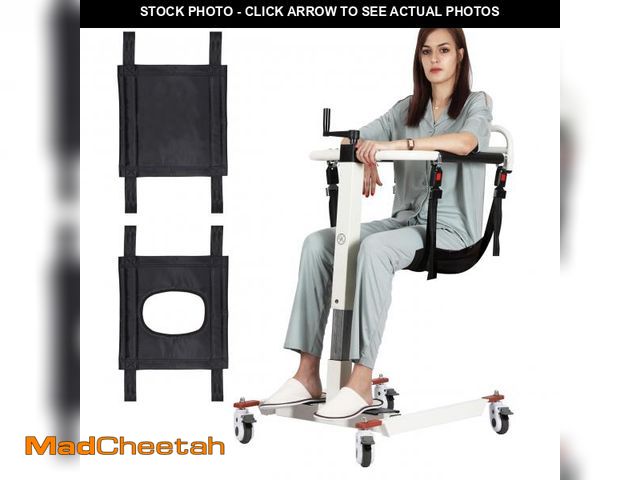 Lot 74-12106005 - Patient Lift Transfer Chair, Portable Lift Aid for Elderly/Disabled, Bedside Commode Transport Chair...