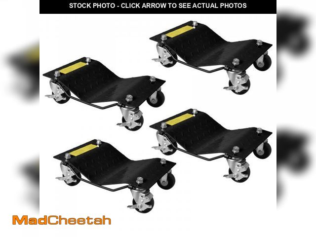 Lot 74-12161284 - GarveeTech Black Car Dollies Set of 4,Car Wheel Dolly for Garage Moving Car,Vehicle Dolly Heavy Duty...