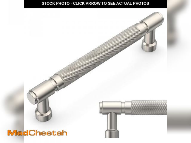 Lot 74-11546222 - Amerdeco 10 Pack Brushed Satin Nickel knurled Cabinet Pulls 5 Inch(128mm) Hole Center Drawer Pulls C...