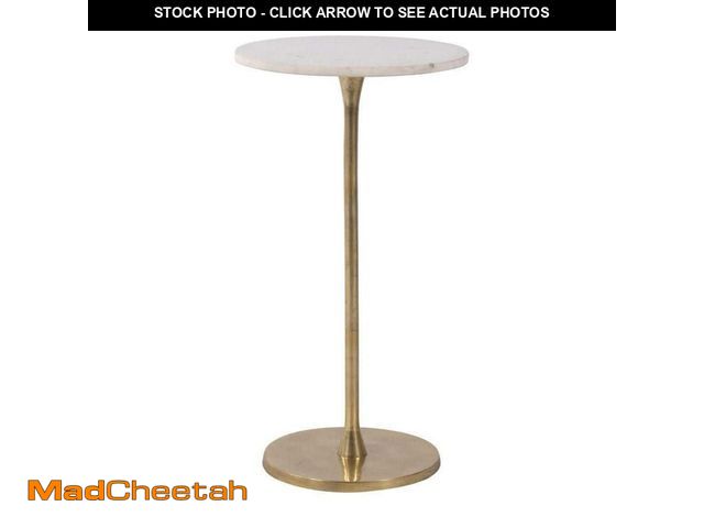 Lot 74-12663700 - Liv &amp; Skye 13 in. Gold Metal Round End Table - UNUSED