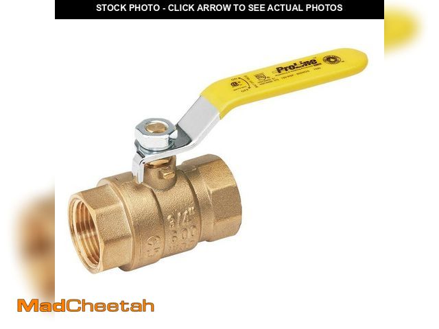 Lot 74-13779036 - 1/2 in. Brass FPT Full Port Ball Valve (5-Pack) - UNUSED