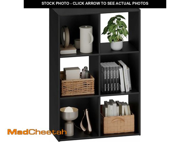 Lot 74-14068408 - (MISSING HARDWARE) Sweetcrispy 6 Cube Storage Organizer - Open Cube Bookshelf with 3 Removable Back ...