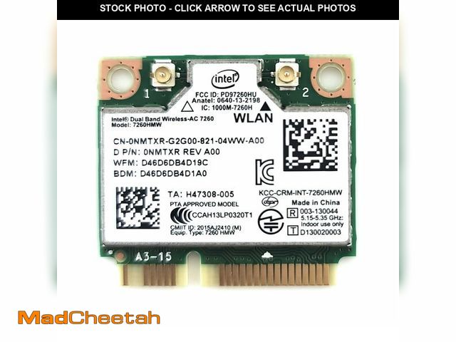 Lot 74-13473242 - Intel 7260.HMW Dual Band Wireless-AC 7260 Network Adapter PCI Express Half Mini Card 802.11 b/a/g/n/...