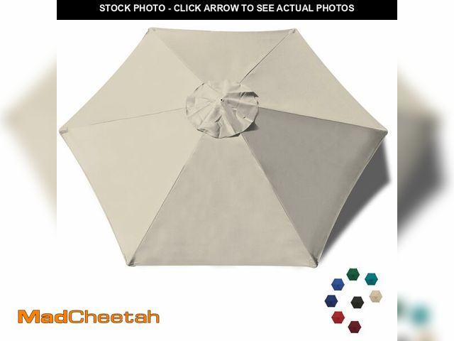 Lot 74-14266712 - EliteShade USA 7.5FT Replacement Covers 6 Ribs Market Patio Umbrella Canopy Cover (CANOPY ONLY) (Bei...