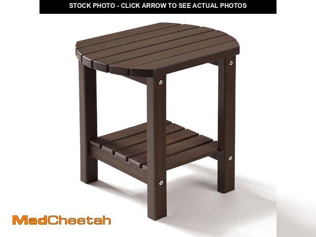 Lot 74-14115414 - lohasco 17 in. Brown Oval Patio Outdoor Side Table with Storage - UNUSED
