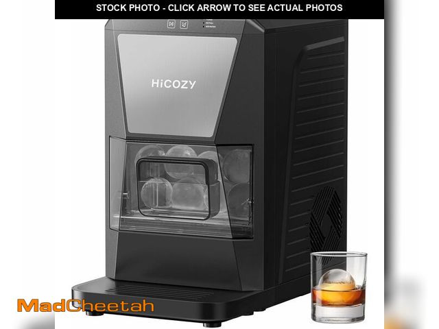 Lot 74-13709758 - HiCOZY B1 Clear Ice Ball Maker Countertop,Sphere Ice Maker with IcyGem Technology,2 Ice Balls in 60M...