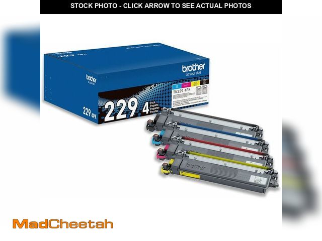 Lot 74-12543897 - Brother Genuine TN2294PK Standard Yield 4-Pack Printer Toner Cartridges - Black, Cyan, Magenta, Yell...
