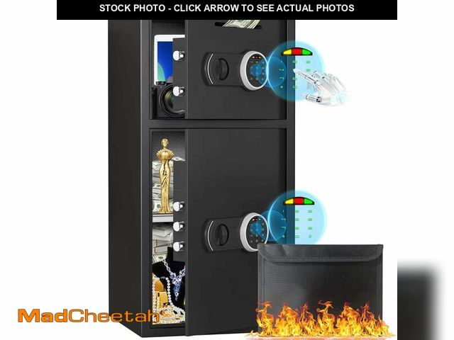 Lot 74-12888723 - Riflewell Safe Box, Household Low-Carbon Steel Safe, Digital Home Safe With Deposit Slot And Fire-Re...