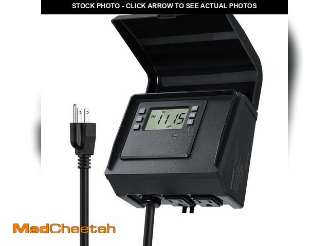 Lot 74-12717515 - SURAIELEC Digital Pool Timer for Above Ground Pools, NEMA 5-15R Plug-in Timer with Dual Outlets, 15A...