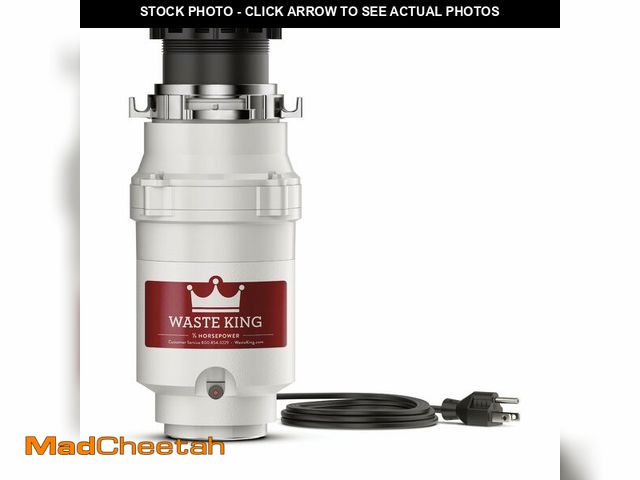 Lot 74-13550118 - Waste King Garbage Disposal for Kitchen Sink with Power Cord, L-1001 - UNUSED