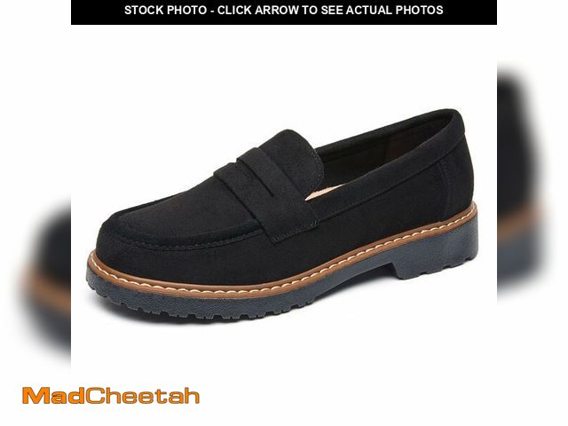 Lot 74-14149142 - Jucvoeci Penny Loafers for Women Business Casual Shoes Womens Platform Chunky Loafers Comfortable Dr...