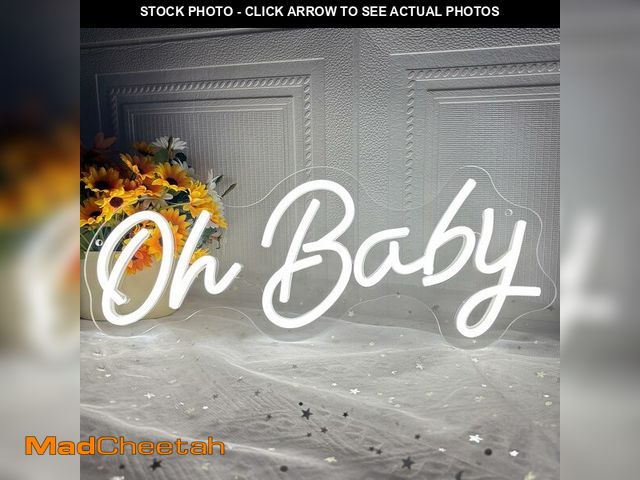 Lot 74-13952952 - Oh Baby Neon Sign for Backdrop,16.5Ã¢â¬Âx6.7Ã¢â¬ÂBaby Shower LED Neon Lights for Wall Decor,USB ...