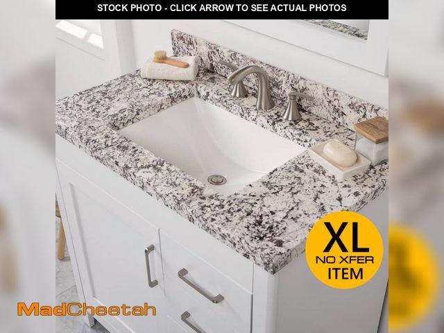 Lot 74-12783656 - Home Decorators Collection 37 in. W x 22 in. D Cultured Marble White Rectangular Single Sink Vanity ...