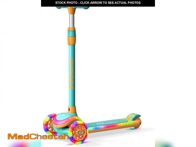 Lot 74-12098331 - Lifemaster 3-Wheel Kids Scooter with Multi-Color Lights on Deck &amp; Wheels - 5-Height Handlebar, W...