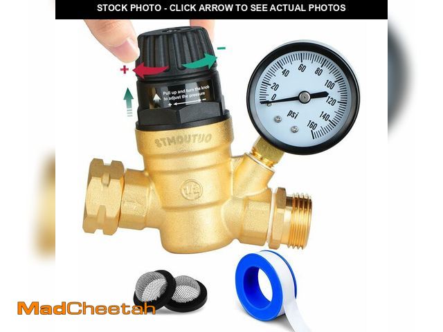 Lot 74-13720062 - STMOUTUO RV Water Pressure Regulator for RV Camper. Brass Lead-Free Adjustable Camper Water Pressure...