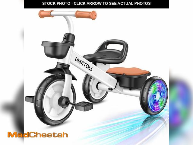 Lot 74-13720827 - Umatoll Tricycle for Toddlers 2-5 Year Old, Ajustable Toddler Bike Outdoor Toys, Birthday Gift for B...