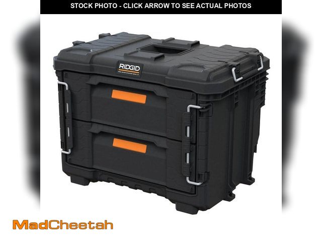 Lot 74-12804590 - RIDGID 2.0 Pro Gear System 22 in. XL 2 Drawers Modular Tool Box Storage - UNUSED