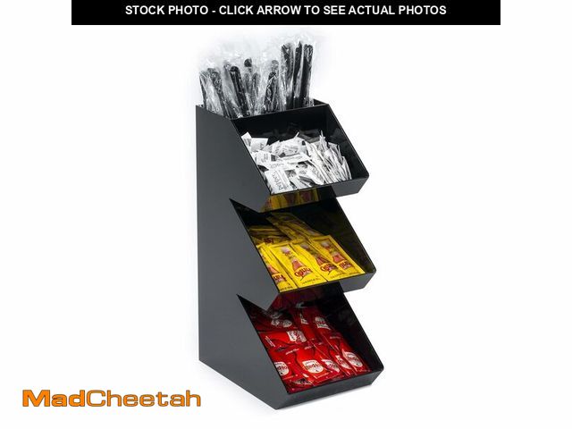 Lot 74-14209855 - Inevibe Condiment Holder Stand - 3 Tier Compartment for Condiments, Sauce Packets, and Coffee Statio...